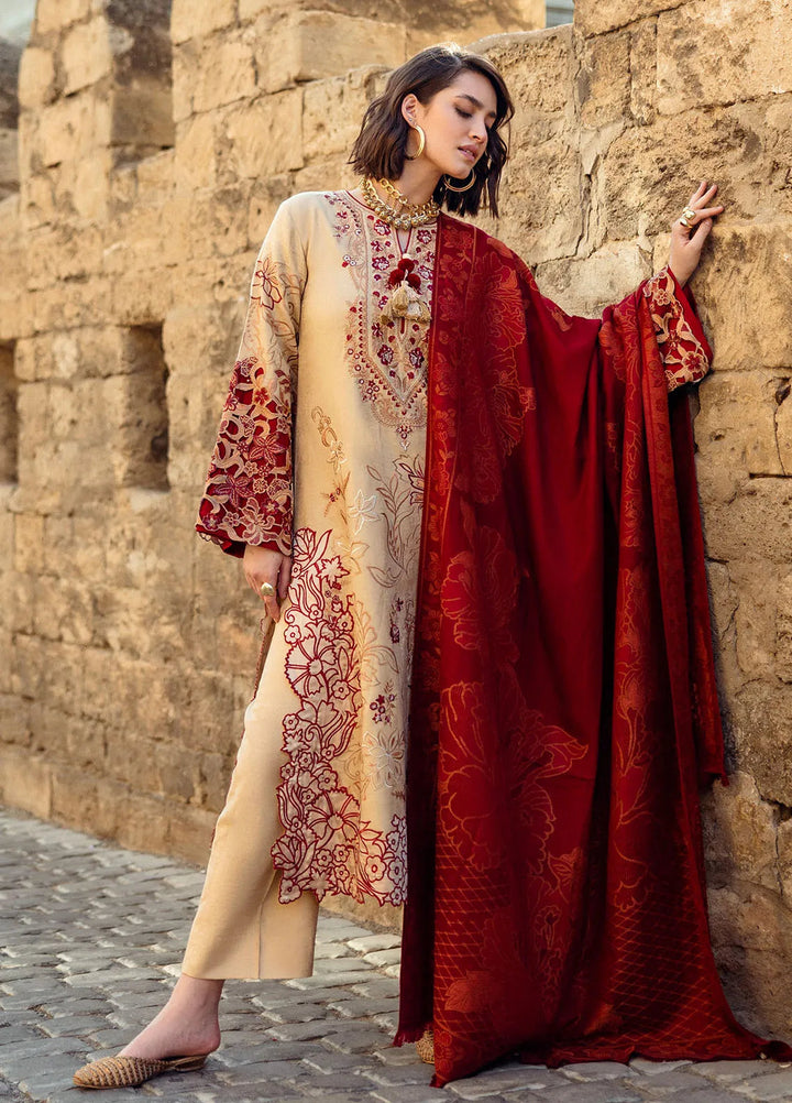 Mushq Embroidered Dobby Suit Unstitched 3 Piece MQ24BW Fallen Hearts - Winter Collection