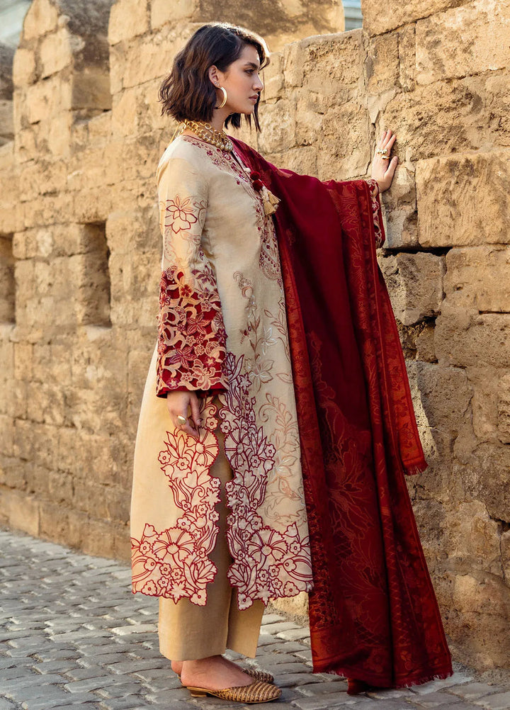 Mushq Embroidered Dobby Suit Unstitched 3 Piece MQ24BW Fallen Hearts - Winter Collection