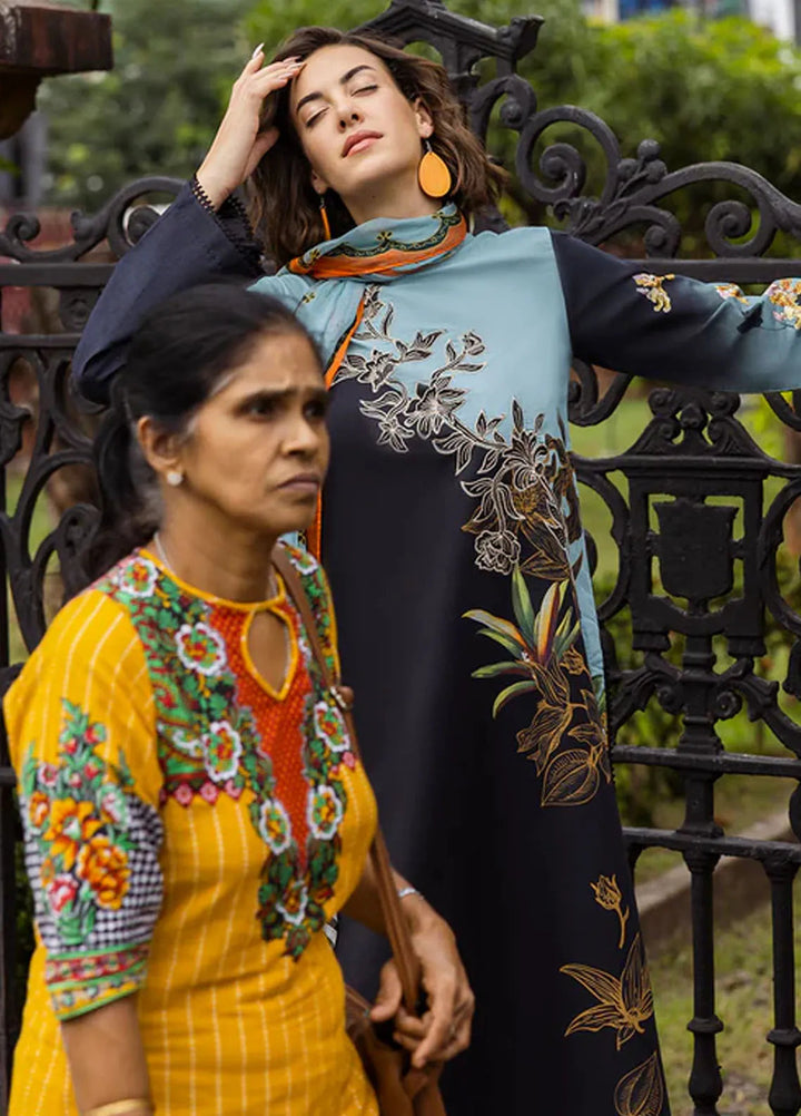Mushq Embroidered Lawn Suits Unstitched 3 Piece MQ25LD D-10B Paula - Summer Collection