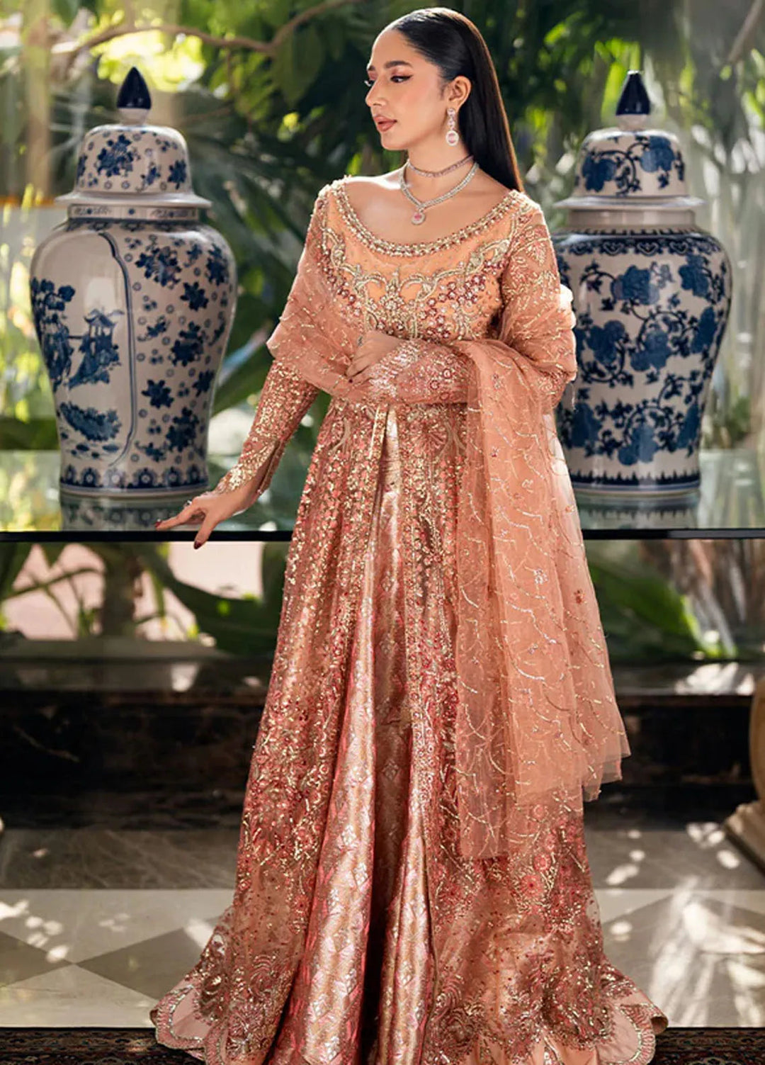 Mushq Embroidered Net Suit Unstitched 4 Piece MQ25MW MWD-02 Yaari - Formals Collection