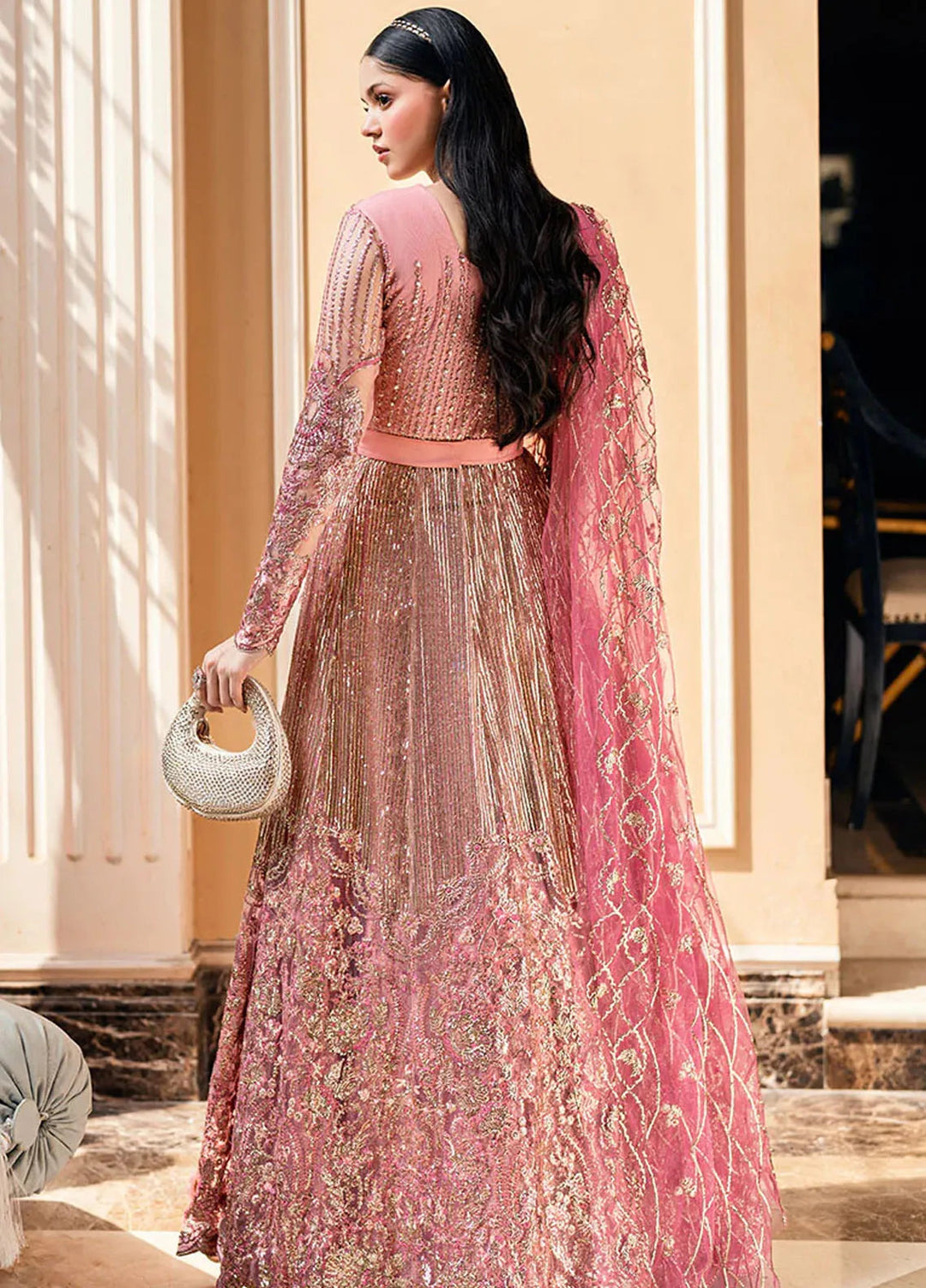 Mushq Embroidered Net Suit Unstitched 4 Piece MQ25MW MWD-04 Bonafide - Formals Collection