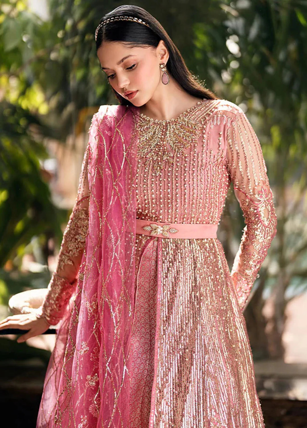 Mushq Embroidered Net Suit Unstitched 4 Piece MQ25MW MWD-04 Bonafide - Formals Collection