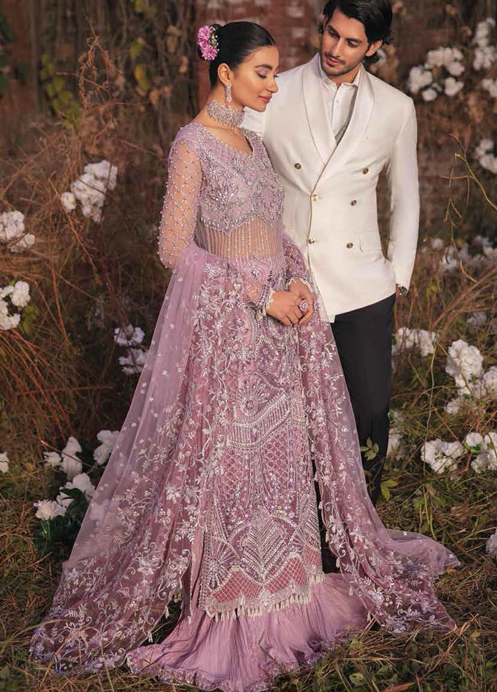 Mushq Embroidered Net Suits Unstitched 3 Piece MQ21EW TDL22-03 FALAK - Luxury Wedding Collection