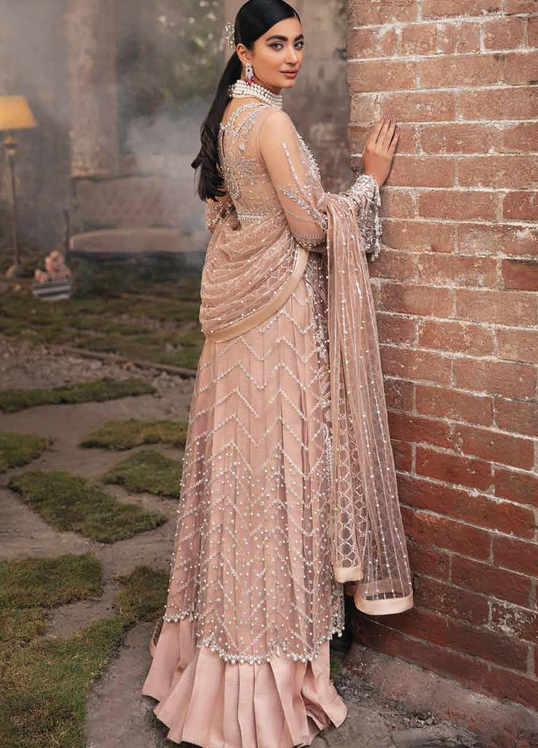 Mushq Embroidered Net Suits Unstitched 3 Piece MQ21EW TDL22-06 EIRA - Luxury Wedding Collection