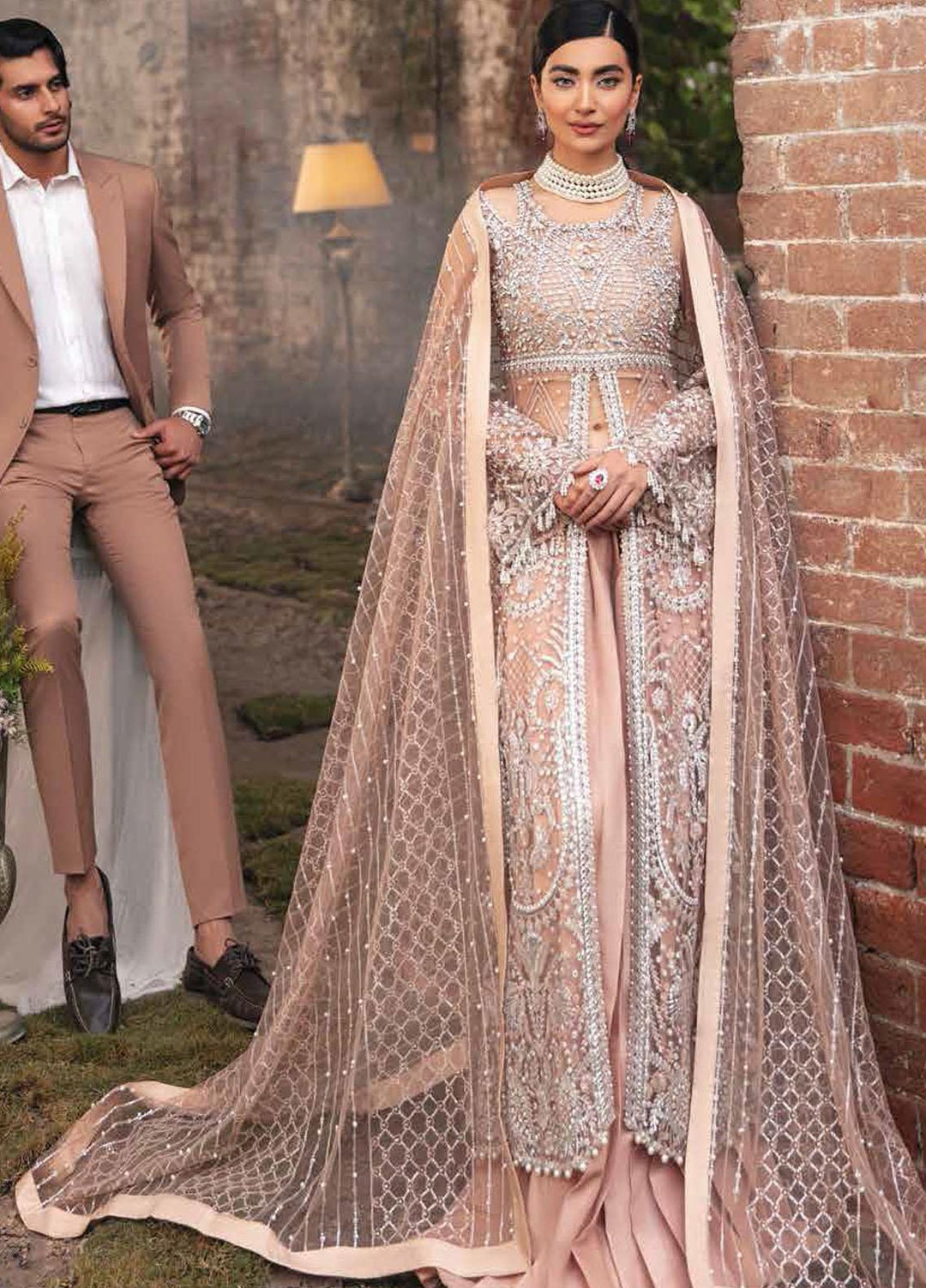Mushq Embroidered Net Suits Unstitched 3 Piece MQ21EW TDL22-06 EIRA - Luxury Wedding Collection