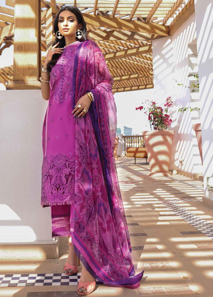 Hemline By Mushq Embroidered Lawn Suits Unstitched 3 Piece MQ22SS HM22-05B Wild Aster - Spring / Summer Collection