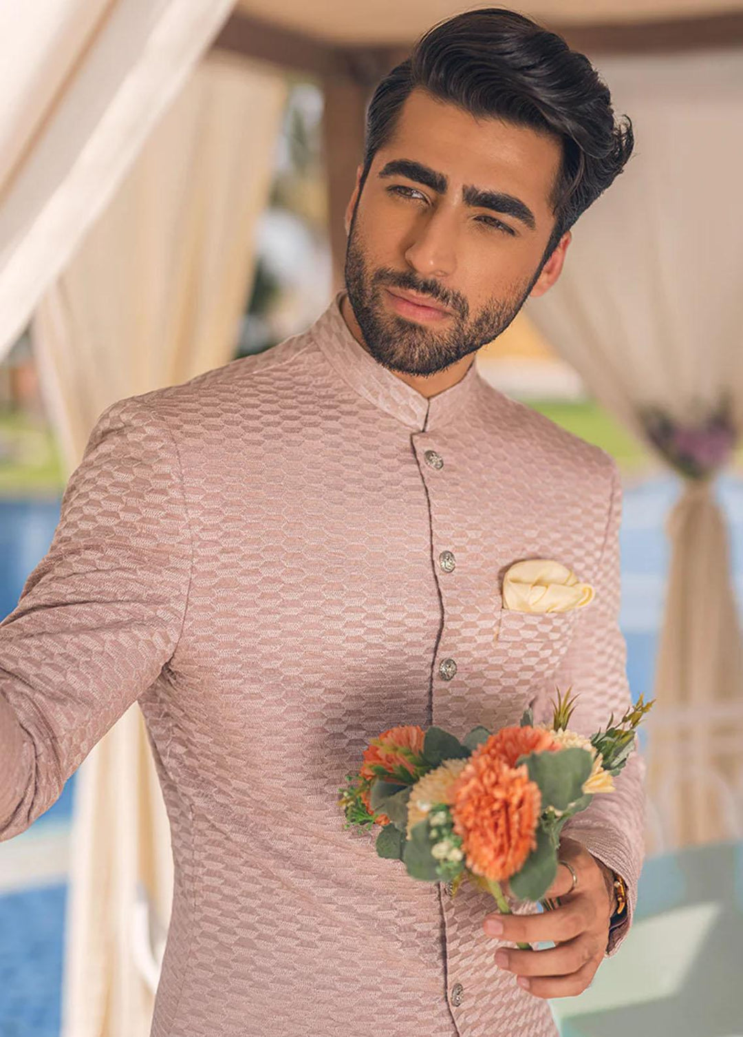 Pakistan Rostam Buy Mushq Raw Silk Formal Sherwani for Men - MLM22-01 ROSTAM - Online ...