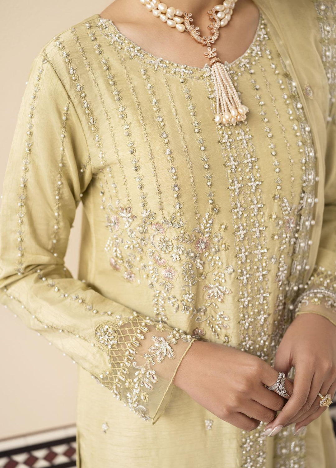 Mushq Luxury Pret  Raw Silk 3 Piece Suit MQ23CS MSP23-02 GISELE