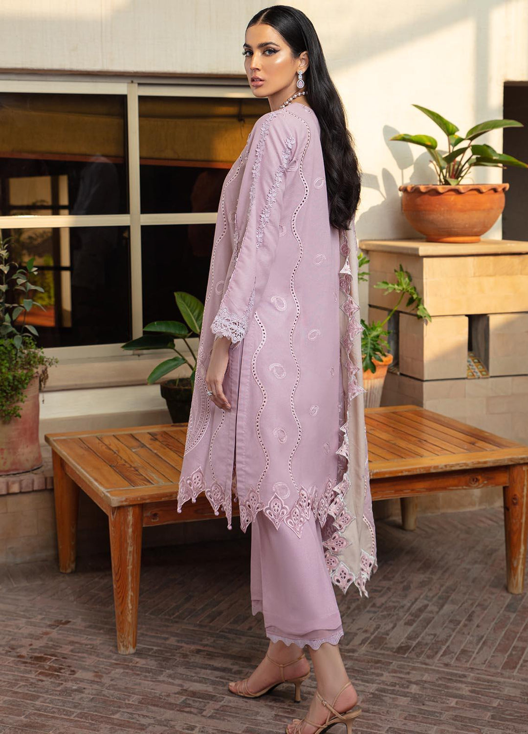 Mushq Embroidered Karandi Pret 3 Piece Suit MWP-02 English Primrose