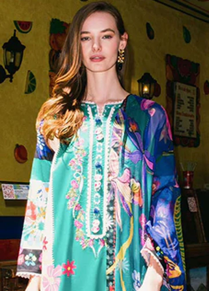 Mushq Printed Lawn Suits Unstitched 3 Piece MQ25LD2D 7-A Water Dancers - Summer Collection