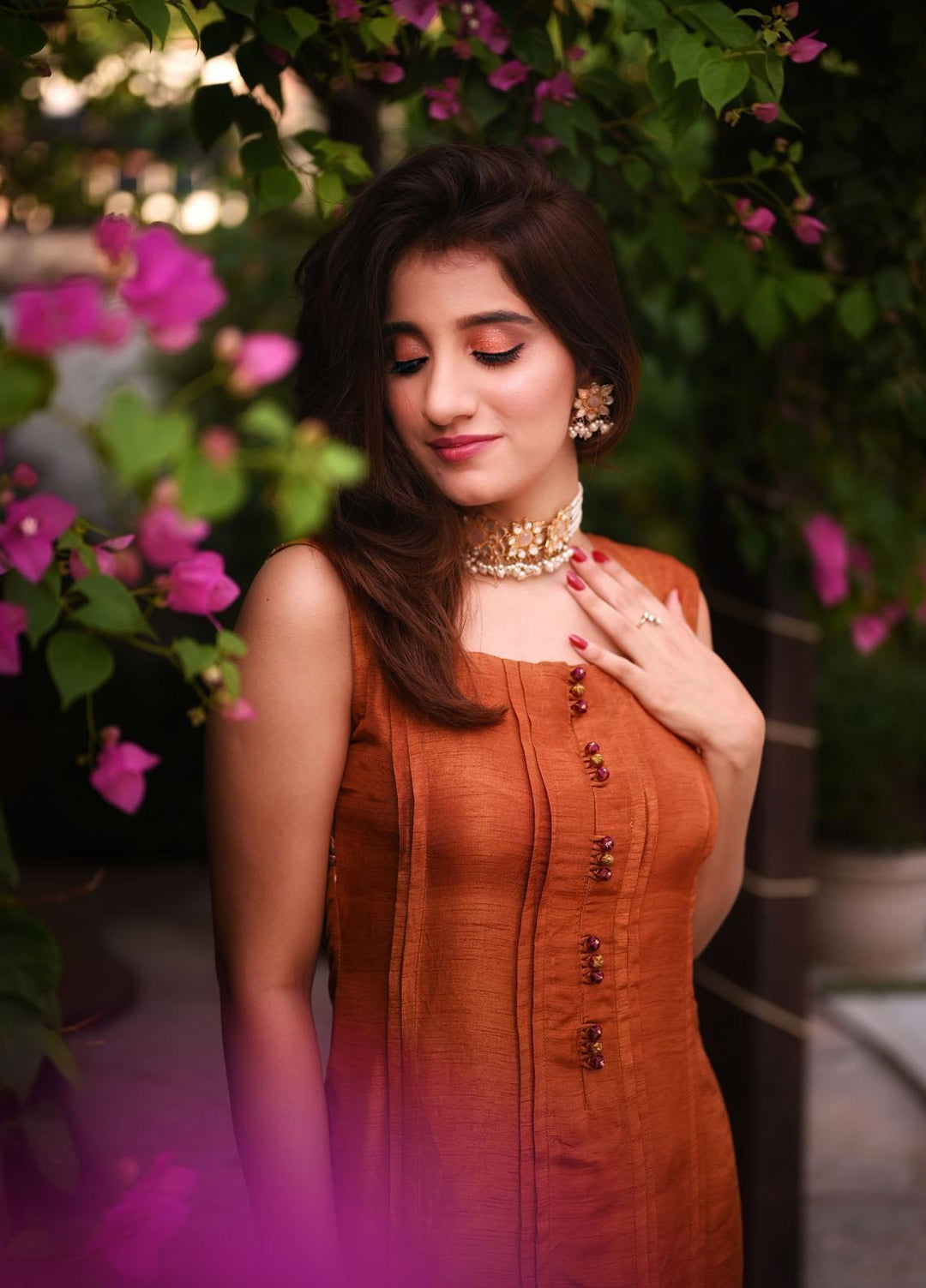 Muzains Luxury Pret  Raw Silk 2 Piece Dress MUZ22E MP-3057