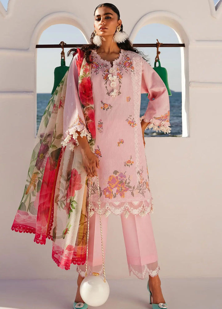 Muzlin By Sana Safinaz Embroidered Chambray Suits Unstitched 3 Piece SS24MZ 16A - Spring Summer Collection