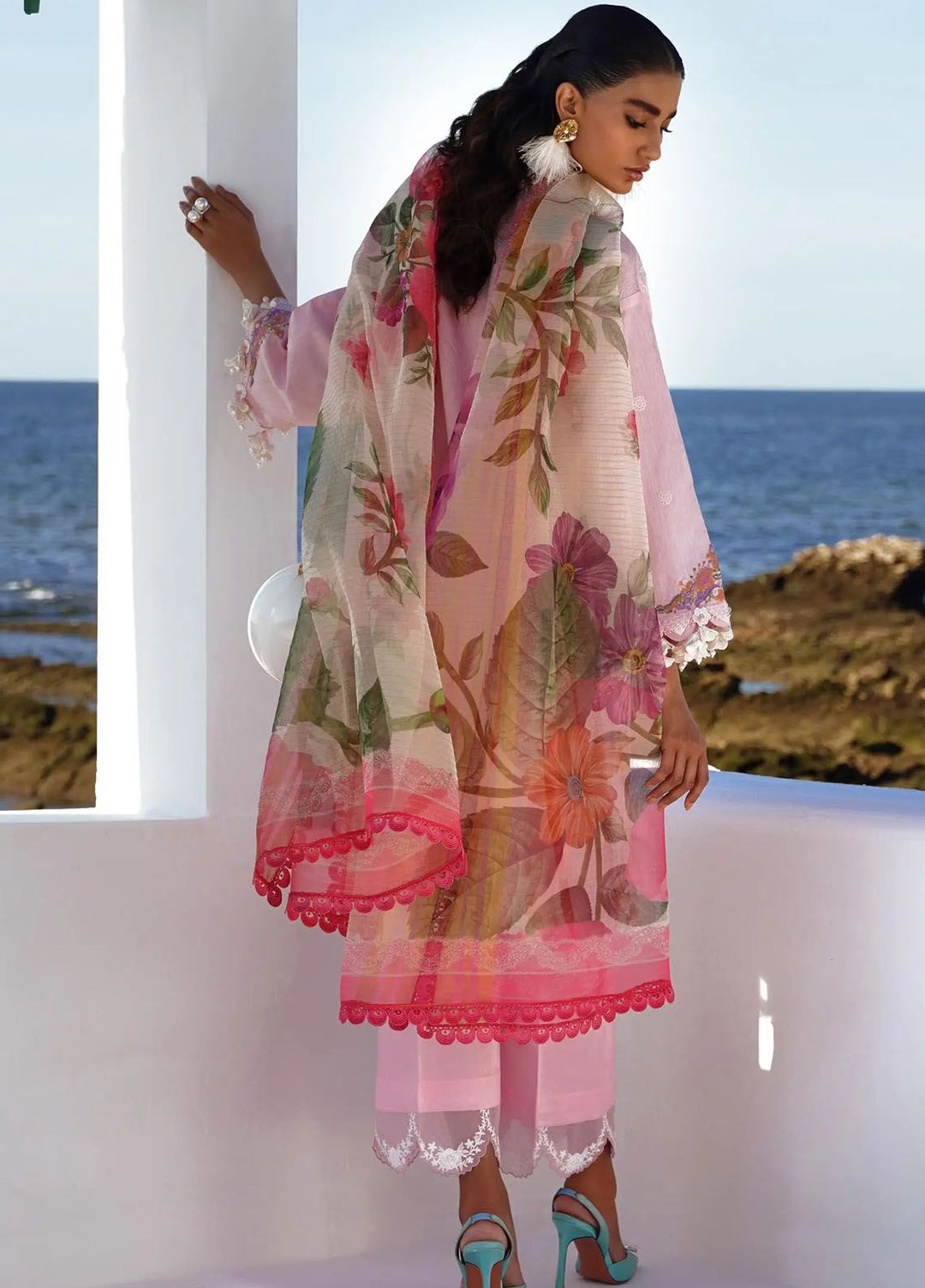 Muzlin By Sana Safinaz Embroidered Chambray Suits Unstitched 3 Piece SS24MZ 16A - Spring Summer Collection