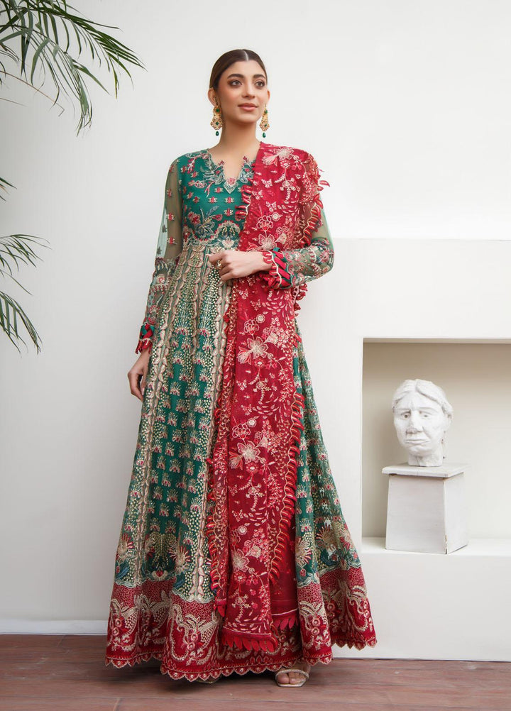Myra By Suveez Embroidered Net Suits Unstitched 3 Piece SZ22MR Maya - Premium Collection