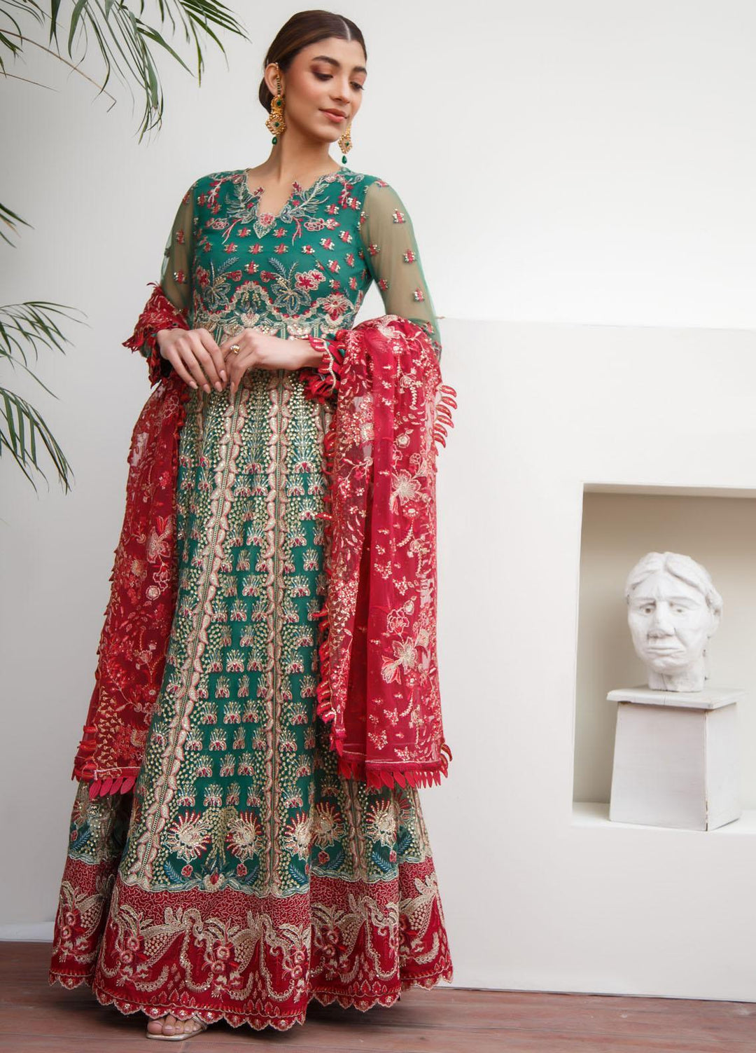 Myra By Suveez Embroidered Net Suits Unstitched 3 Piece SZ22MR Maya - Premium Collection