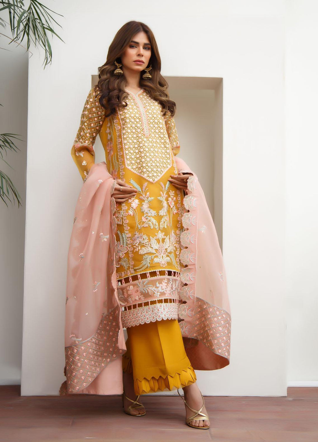 Myra By Suveez Embroidered Organza Suits Unstitched 3 Piece SZ22MR Cyra - Premium Collection