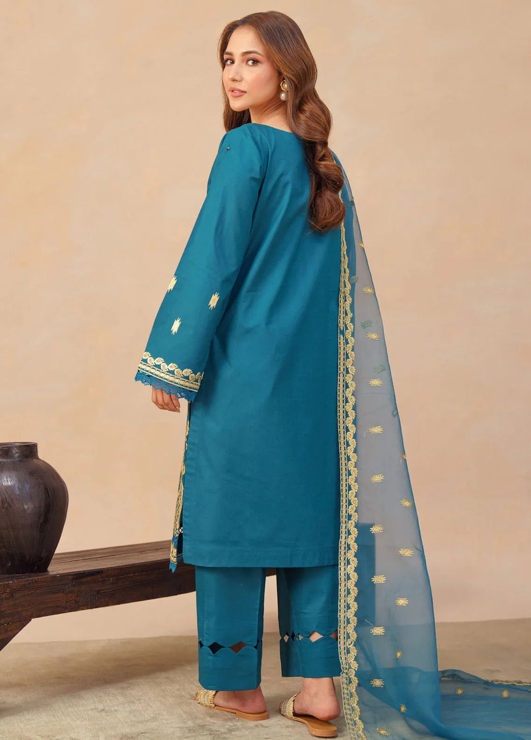 Mystic Motifs By Hana Pret Embroidered Cotton 3 Piece Suit Esra