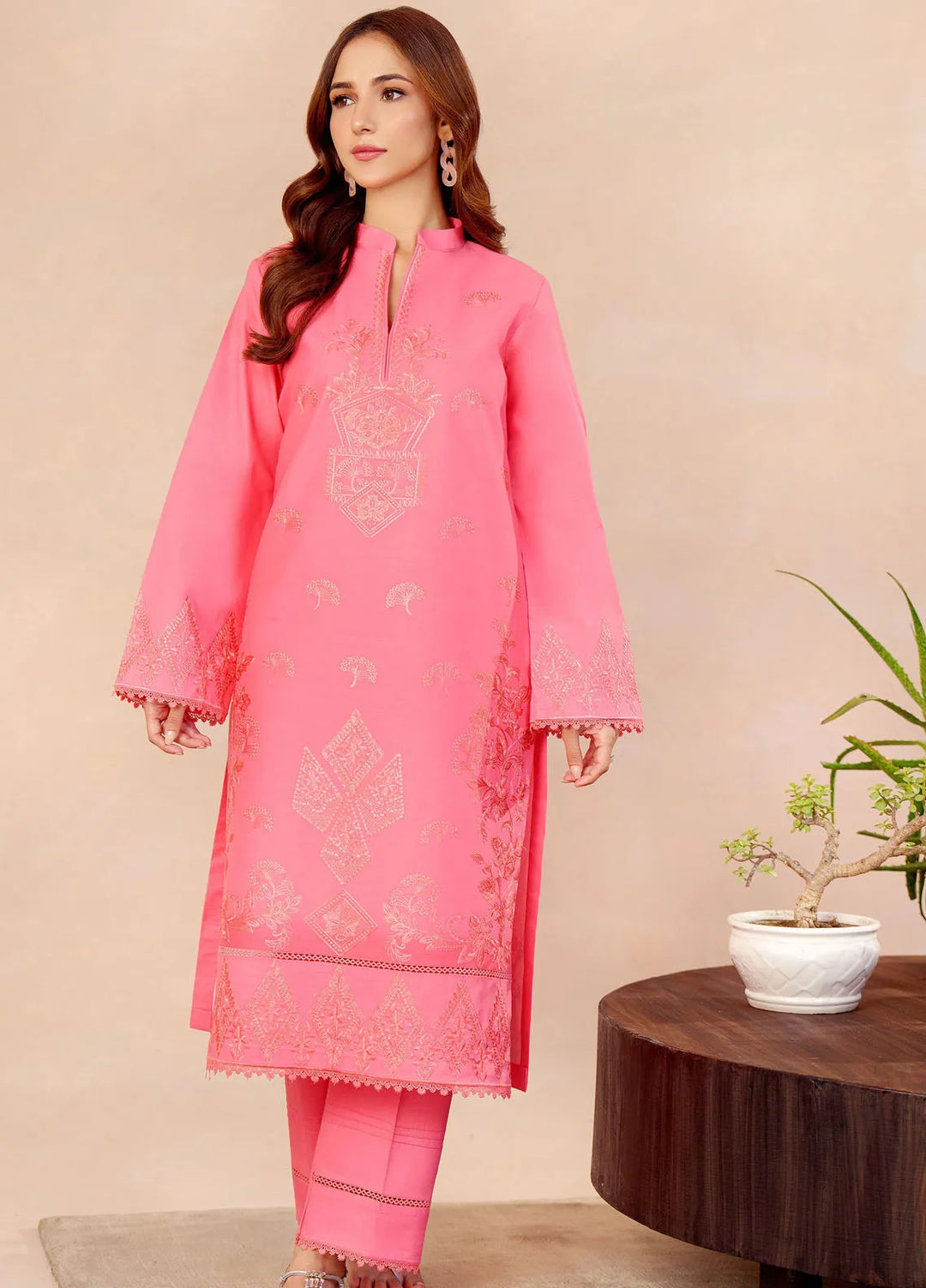 Mystic Motifs By Hana Pret Embroidered Cotton 3 Piece Suit Narin