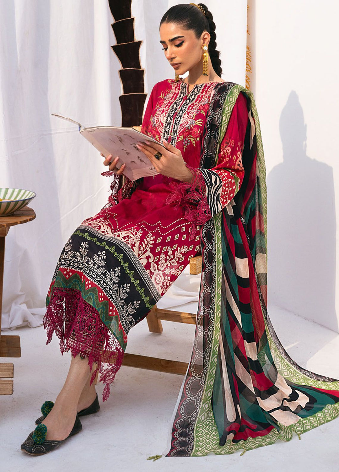 N Girl by Nureh Printed Lawn Suits Unstitched 3 Piece NU24NG NGL-08 - Summer Collection