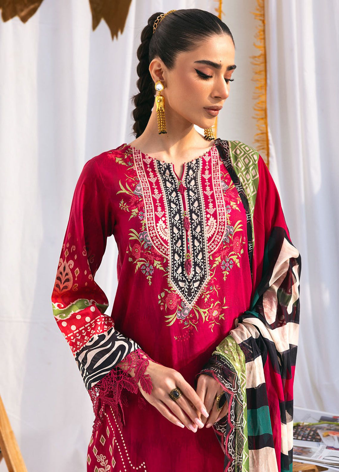 N Girl by Nureh Printed Lawn Suits Unstitched 3 Piece NU24NG NGL-08 - Summer Collection