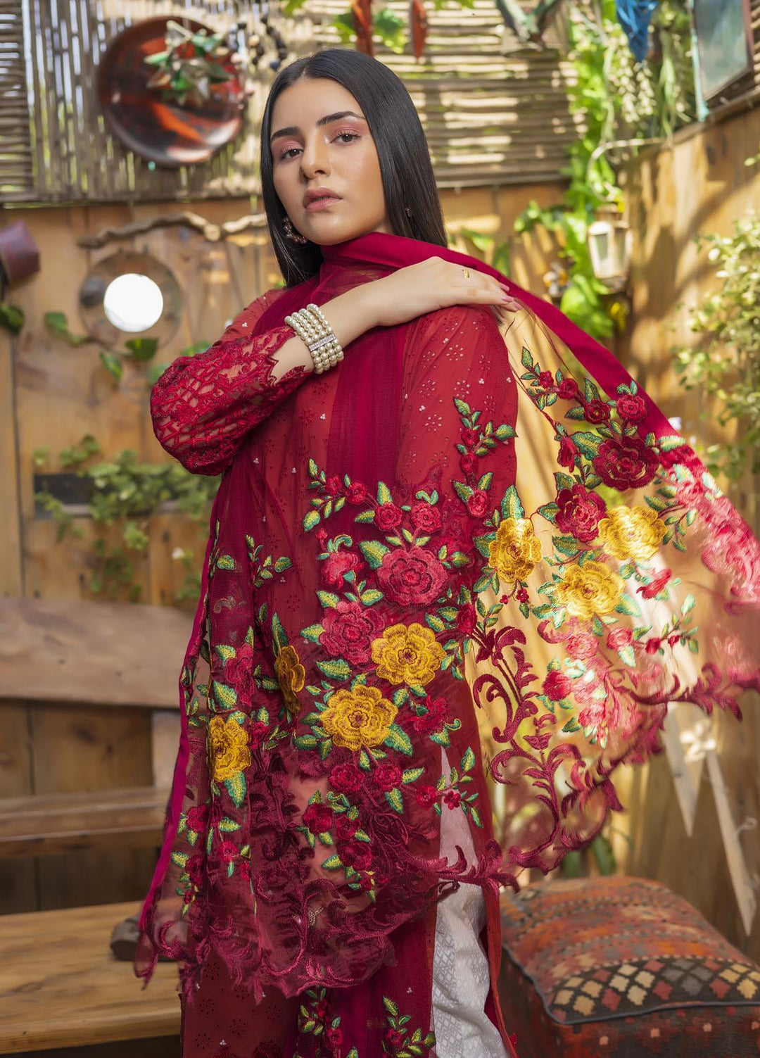 Sidra Mumtaz Ready to Wear (RTW)  Schiffli 3 Piece Suit SM-AN220301 ANAM