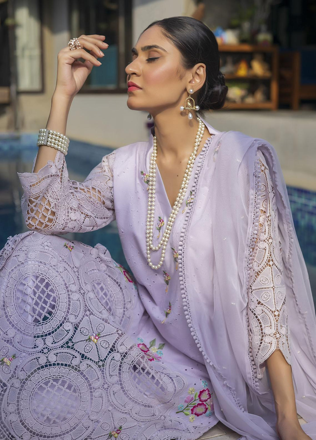 Sidra Mumtaz Ready to Wear (RTW)  Schiffli 3 Piece Suit SM-AR220305 Arooj