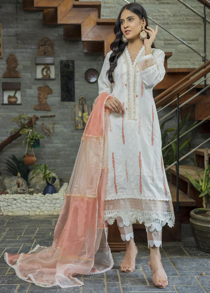 Sidra Mumtaz Ready to Wear (RTW)  Schiffli 3 Piece Suit SM-AN220307 AMNA