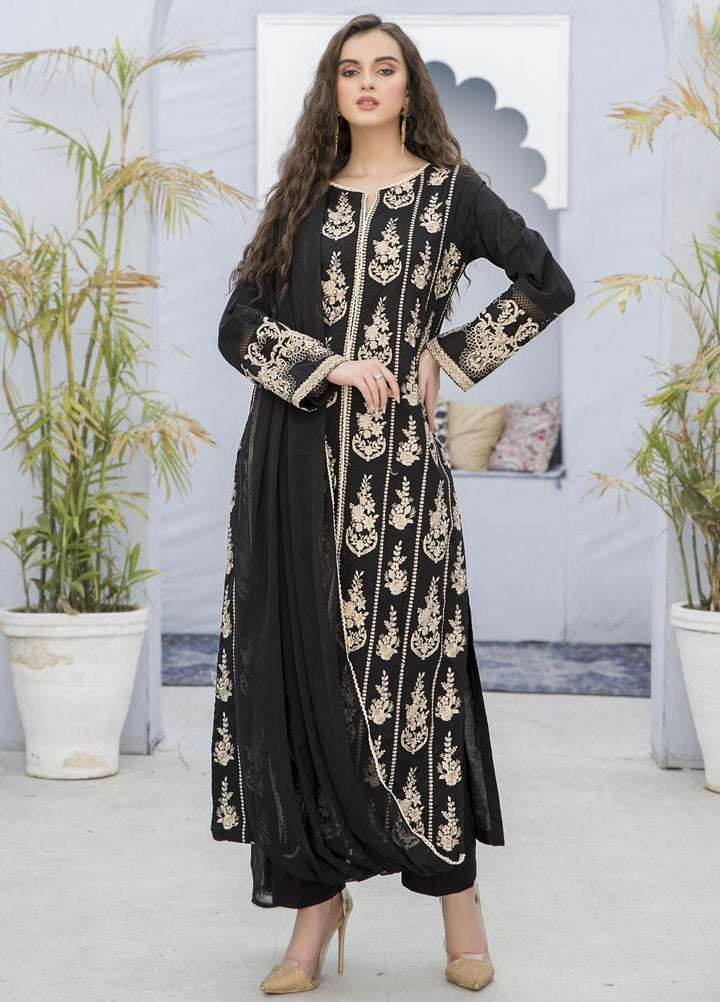 Naayas Luxury Pret  Lawn Shirt Ilo black