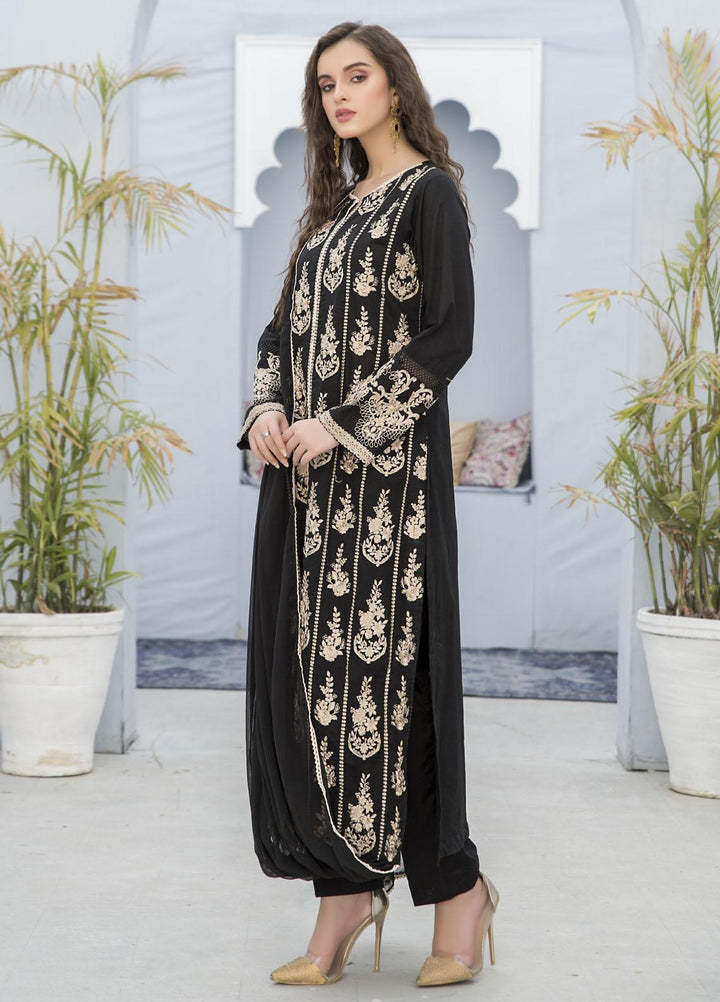 Naayas Luxury Pret  Lawn Shirt Ilo black