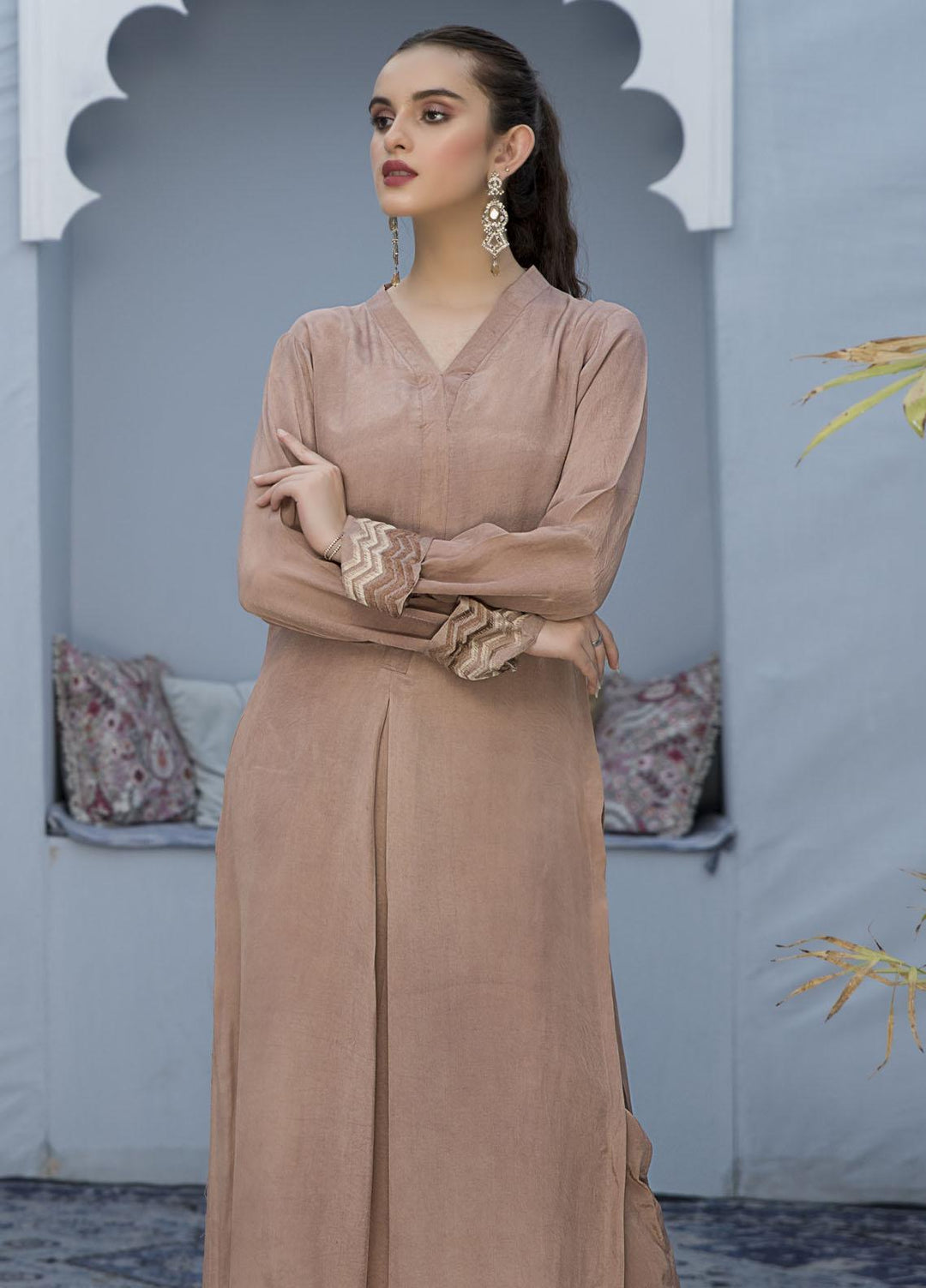 Naayas Luxury Pret  Silk Shirt Summer Bloom