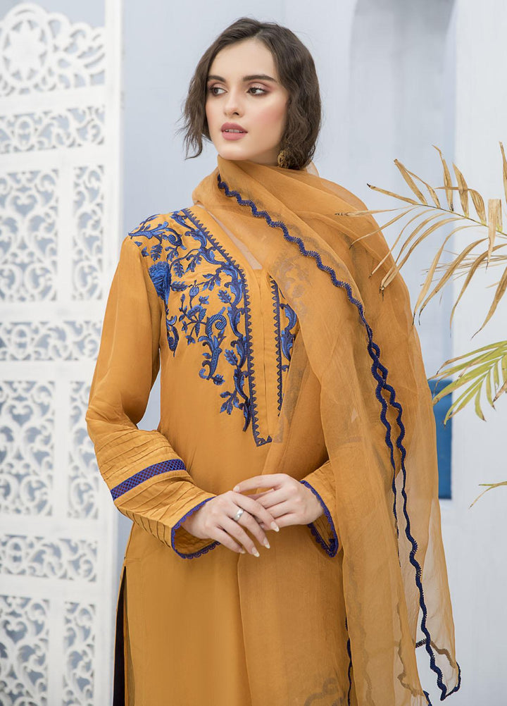 Naayas Luxury Pret  Silk 2 Piece Scarlet Yellow