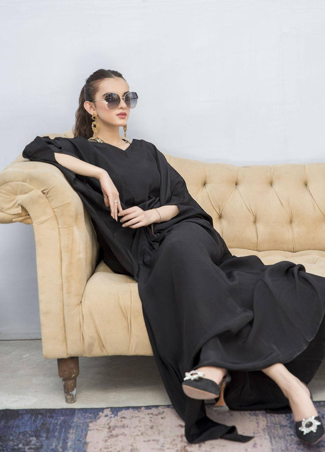 Naayas Luxury Pret  Silk Kaftan Fireball