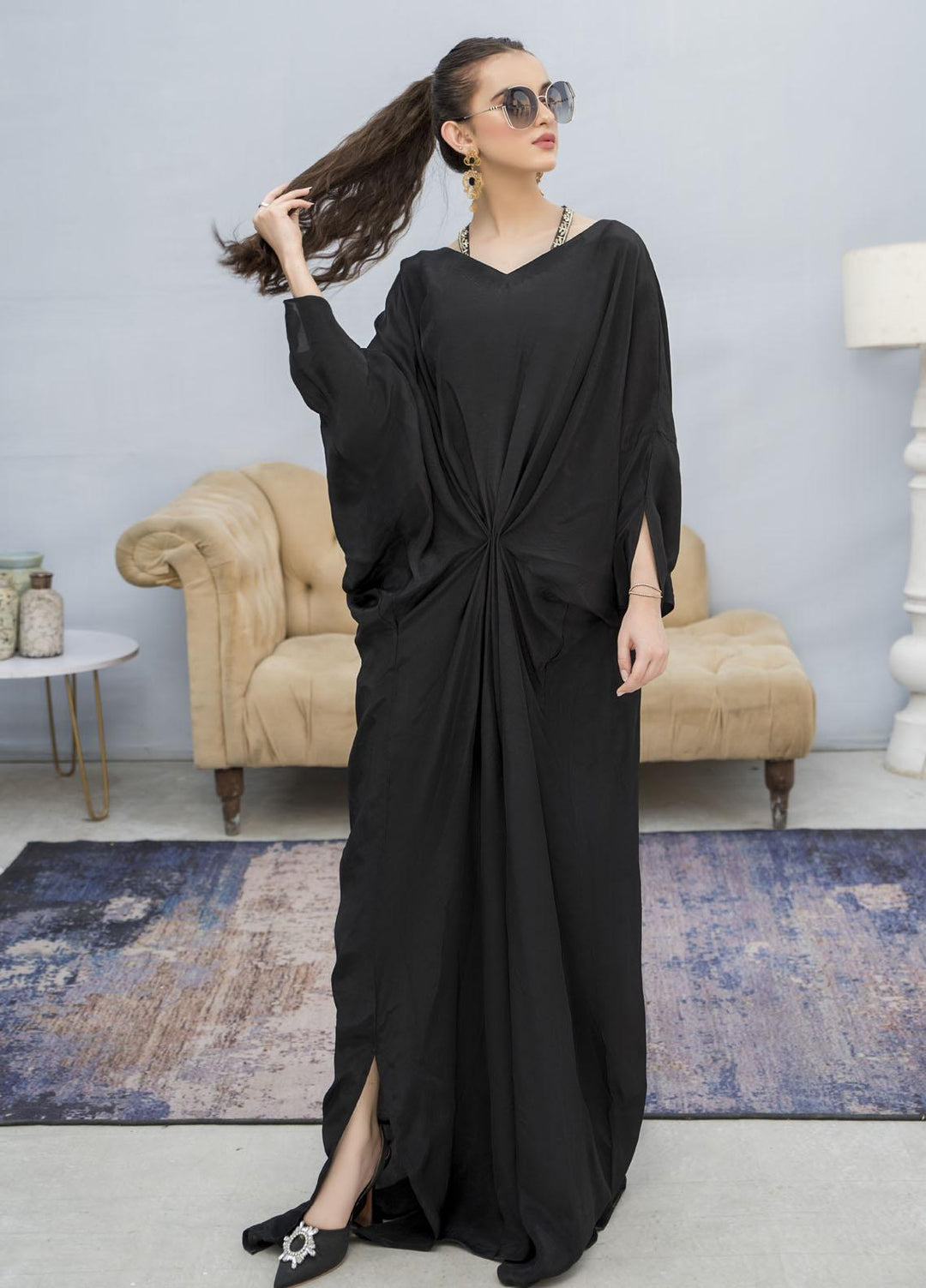 Naayas Luxury Pret  Silk Kaftan Fireball