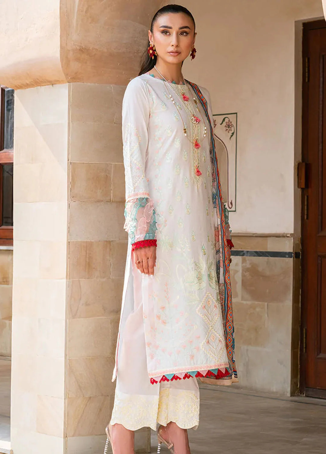 Naayas Embroidered Lawn Suit Unstitched 3 Piece NS24E Tulip - Summer Collection