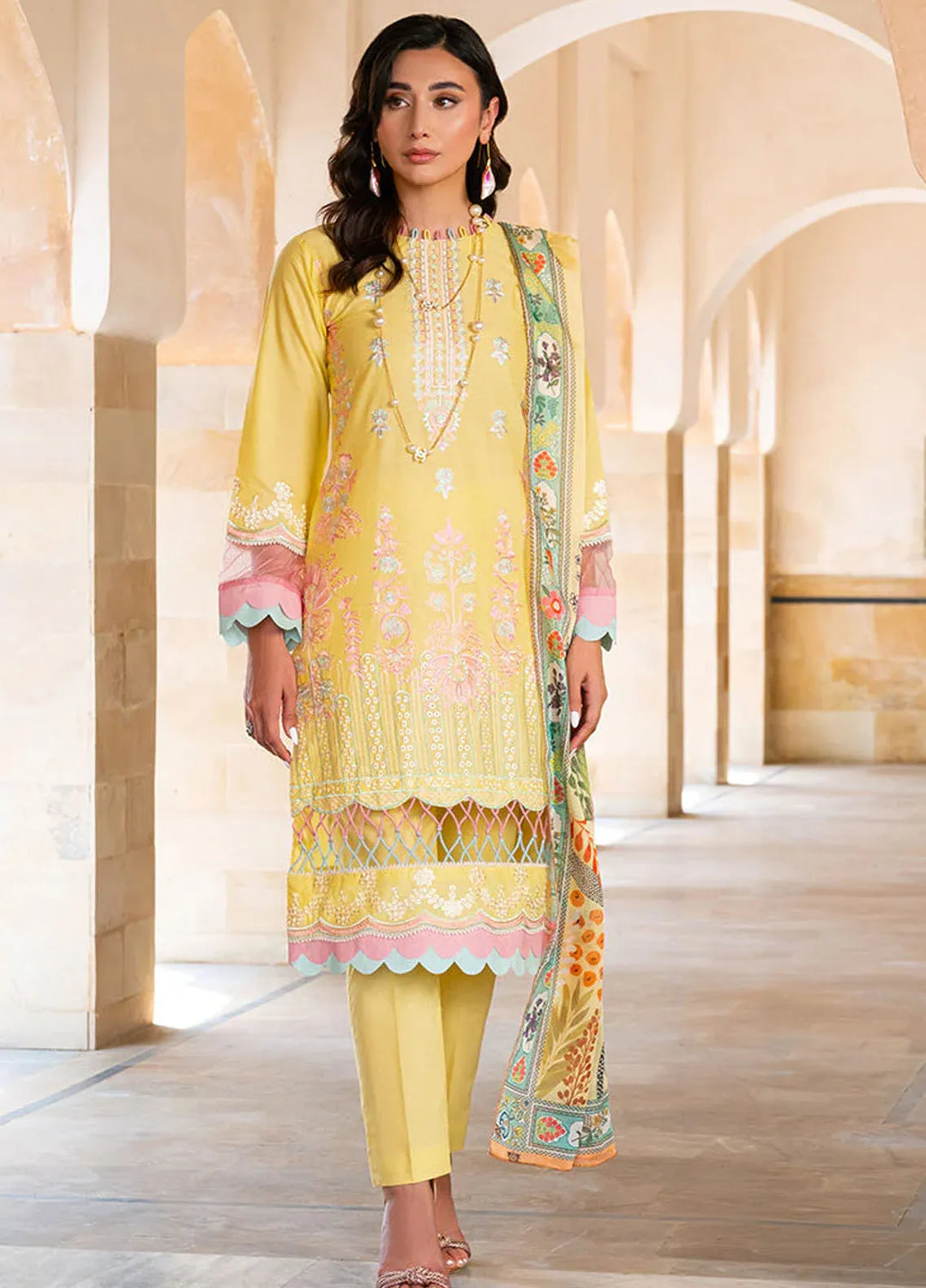 Naayas Embroidered Lawn Suit Unstitched 3 Piece NS24E Vaneessa - Summer Collection