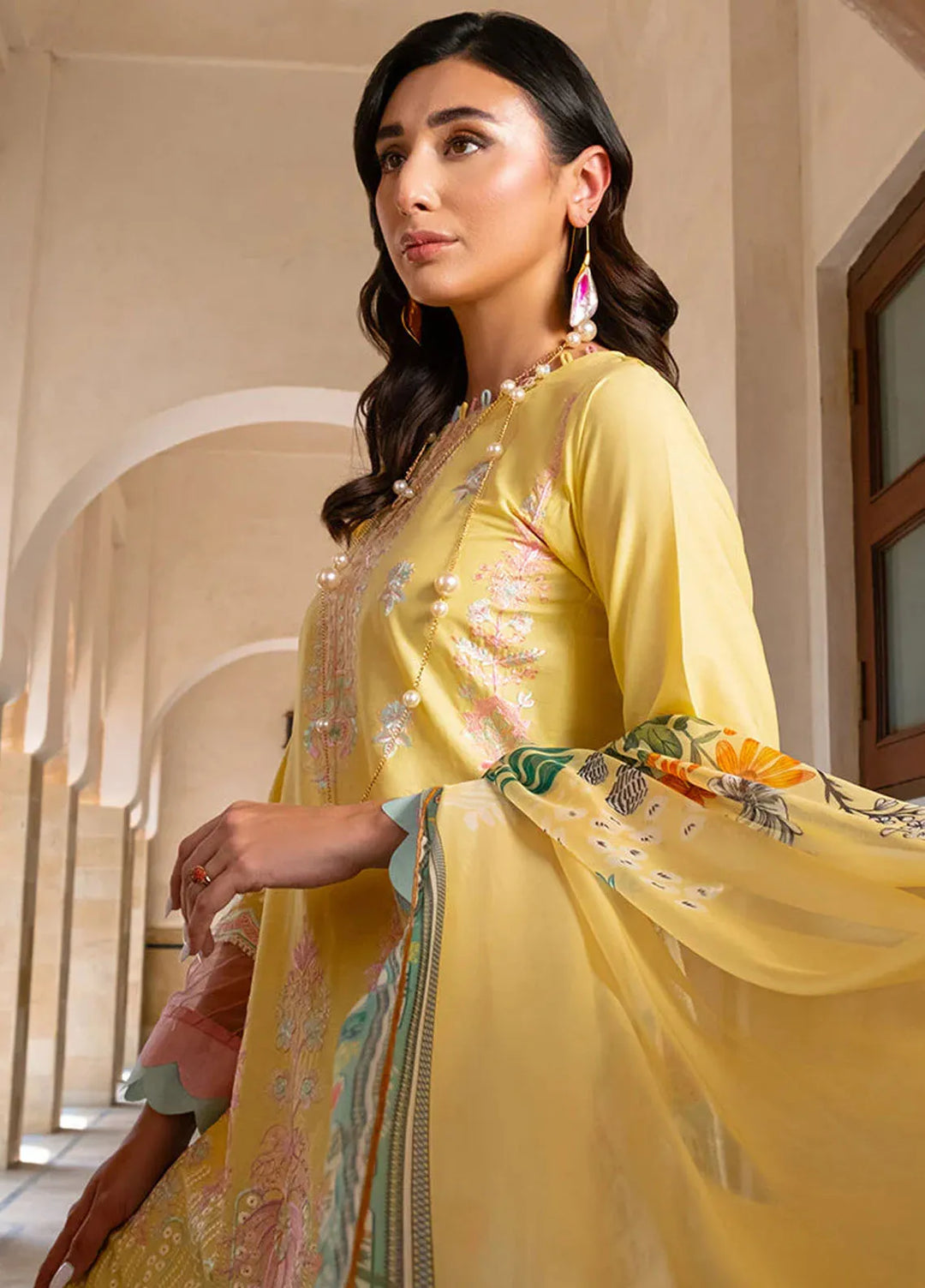Naayas Embroidered Lawn Suit Unstitched 3 Piece NS24E Vaneessa - Summer Collection
