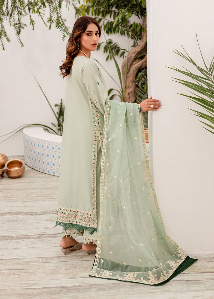 Naayas Embroidered Lawn Suits Unstitched 3 Piece NS24L Reem mint - Summer Collection
