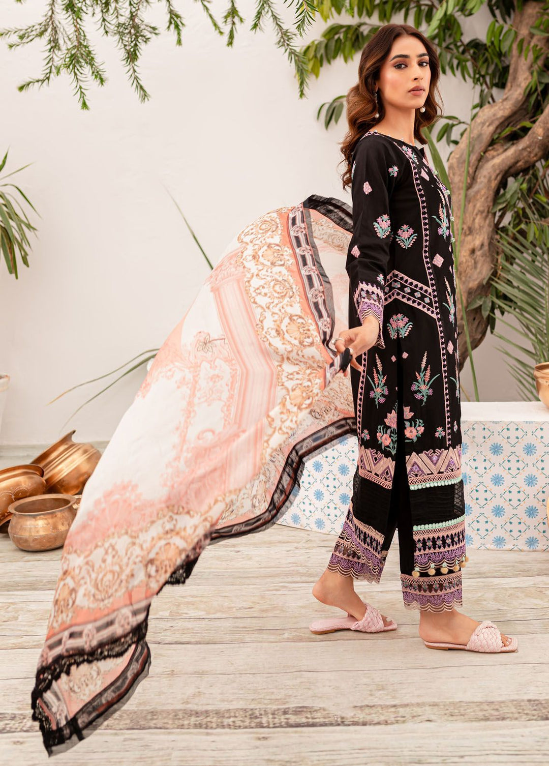 Naayas Embroidered Lawn Suits Unstitched 3 Piece NS24L Vanya - Summer Collection