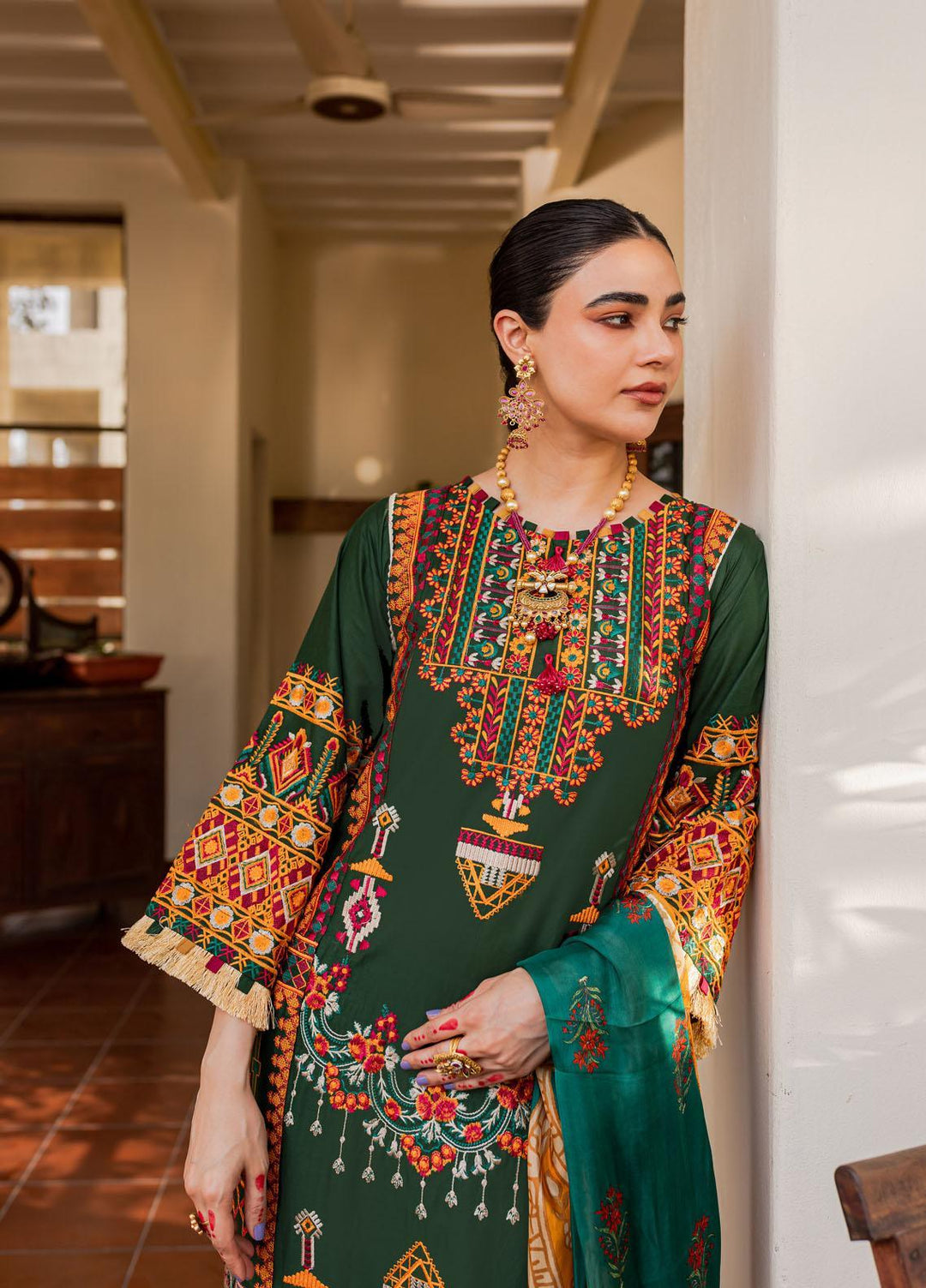 Naayas Embroidered Lawn Suits Unstitched 3 Piece NA23SL Seaweed - Summer Collection