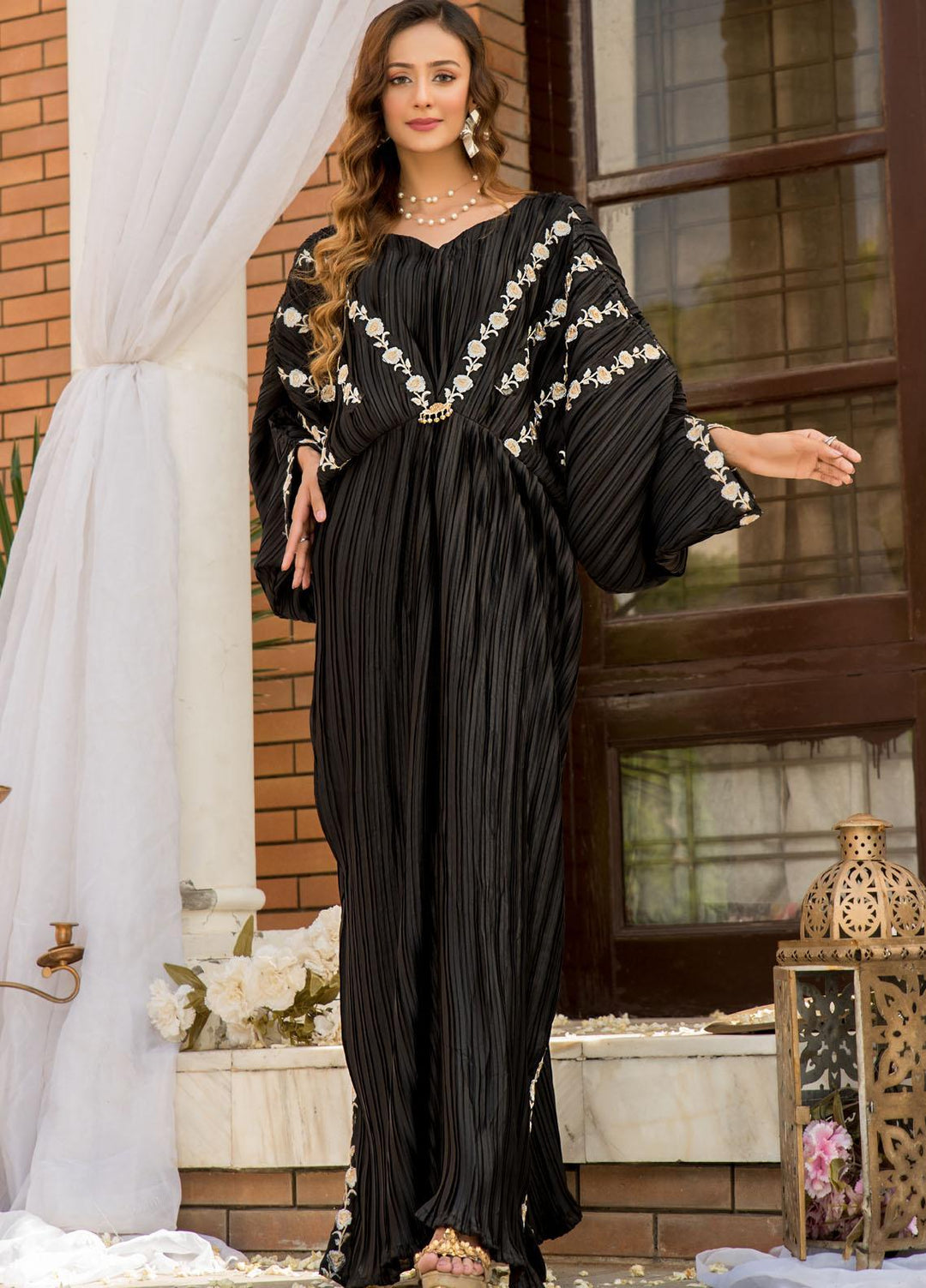 Saffron Saga Long Kaftan Dresses Online Naayas Luxury Pret Silk