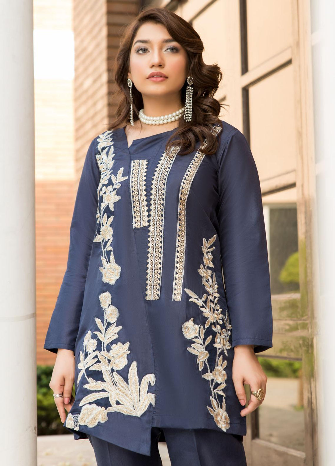 Naayas Luxury Pret  Silk 2 Piece Dress Dreamy Blue