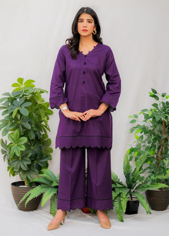 Naaz Couture Casual Pret  Lawn 2 Piece Dress NC22SL Violet Solid
