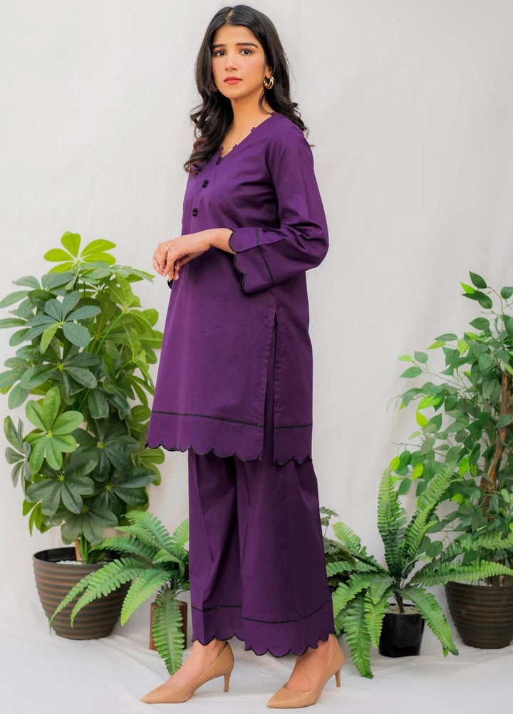 Naaz Couture Casual Pret  Lawn 2 Piece Dress NC22SL Violet Solid