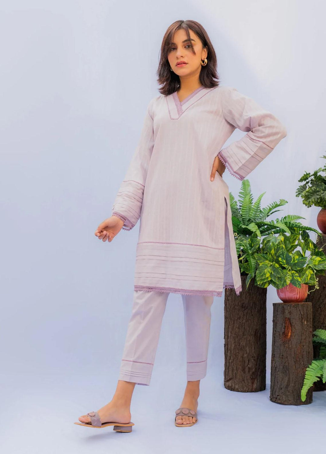 Naaz Couture Casual Pret  Lawn 2 Piece Dress NC22PRL Lilac