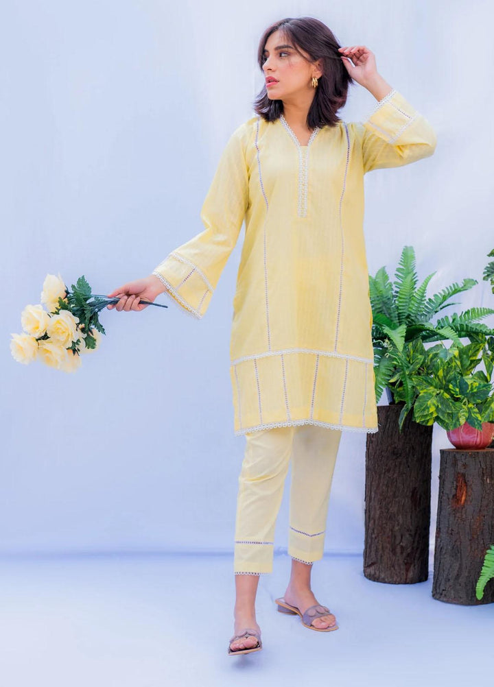 Naaz Couture Casual Pret  Lawn 2 Piece Dress NC22PRL Yellow