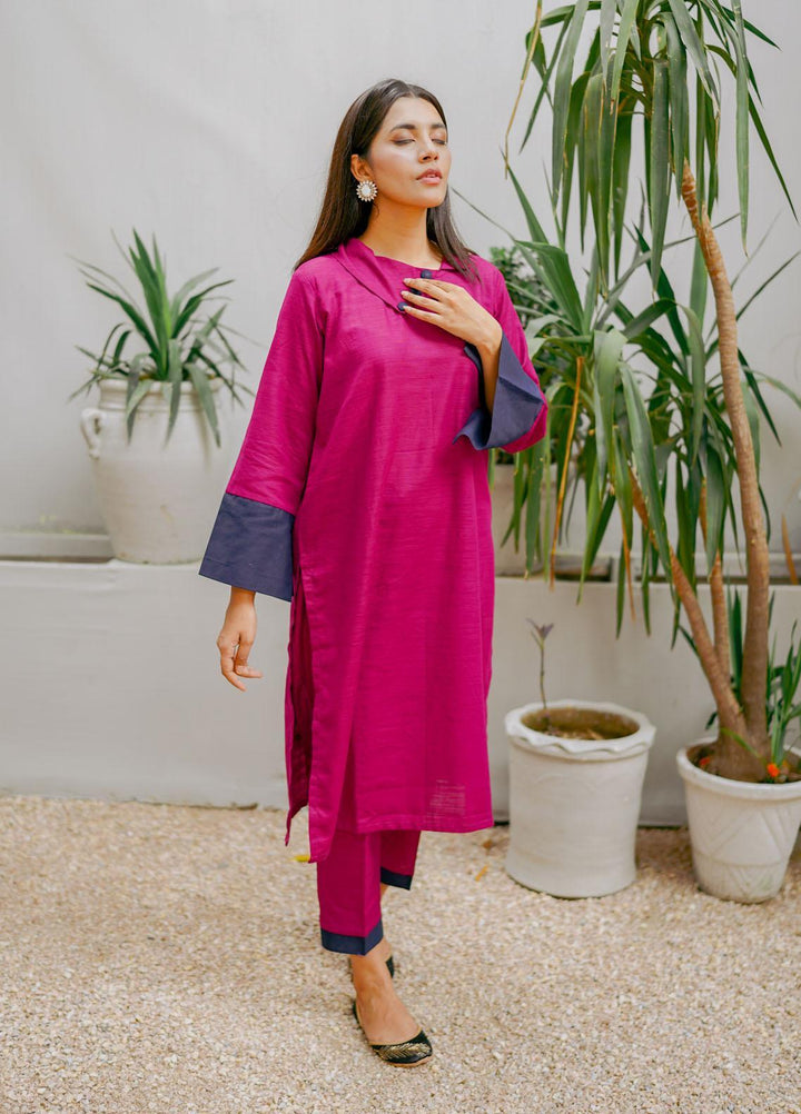 Naaz Couture Casual Pret  Khaddar 2 Piece Suit NC22WBE Marjanda & Blue