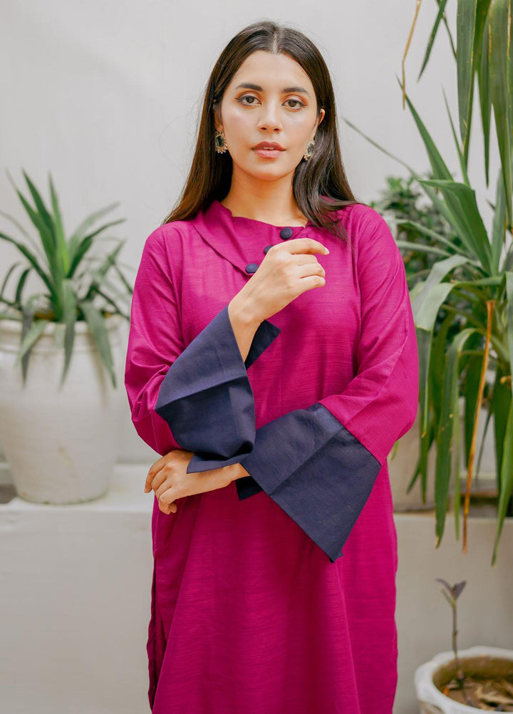 Naaz Couture Casual Pret  Khaddar 2 Piece Suit NC22WBE Marjanda & Blue