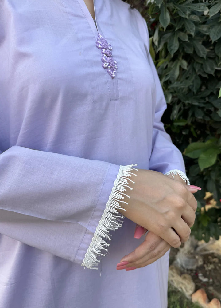 Naaz Couture Pret Casual Lawn 2 Piece Suit Lilac