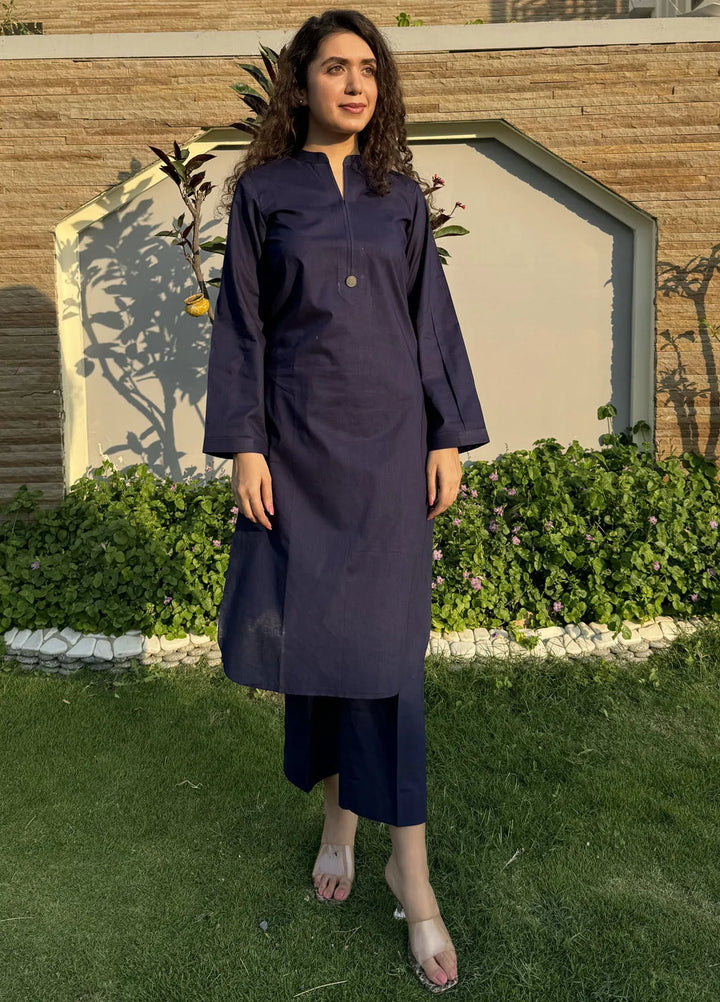 Naaz Couture Pret Casual Lawn 2 Piece Suit Navy Blue