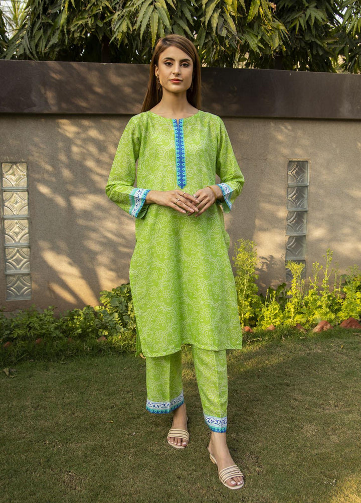 Naaz Couture Casual Pret  Lawn 2 Piece Suit NC23FP Green Chunri